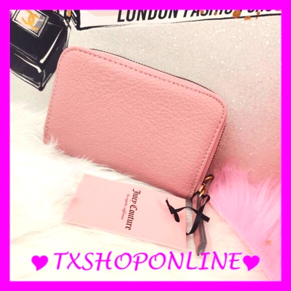 💗🌺{Juicy Couture} Dusty Blush Pink Breaking The Rules Double Medium Zip Wallet - Picture 3 of 8
